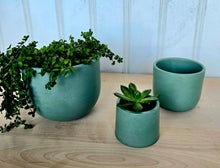 Load image into Gallery viewer, Concrete Plant Pots- Teal Blue | 3" 4" 5" 7"