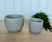 Load image into Gallery viewer, Concrete Plant Pots- Pewter Blue | 3" 4" 5" 7"