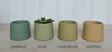 Load image into Gallery viewer, Concrete Plant Pots- Emerald Green | 3" 4" 5" 7"