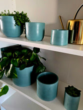 Load image into Gallery viewer, Concrete Plant Pots- Azure Blue | 3" 4" 5" 7"