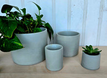 Load image into Gallery viewer, Concrete Plant Pots- Pewter Blue | 3" 4" 5" 7"