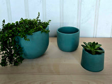 Load image into Gallery viewer, Concrete Plant Pots- Azure Blue | 3" 4" 5" 7"