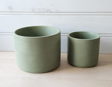 Load image into Gallery viewer, Cylinder Planter- 5&quot; and 7&quot; Olive
