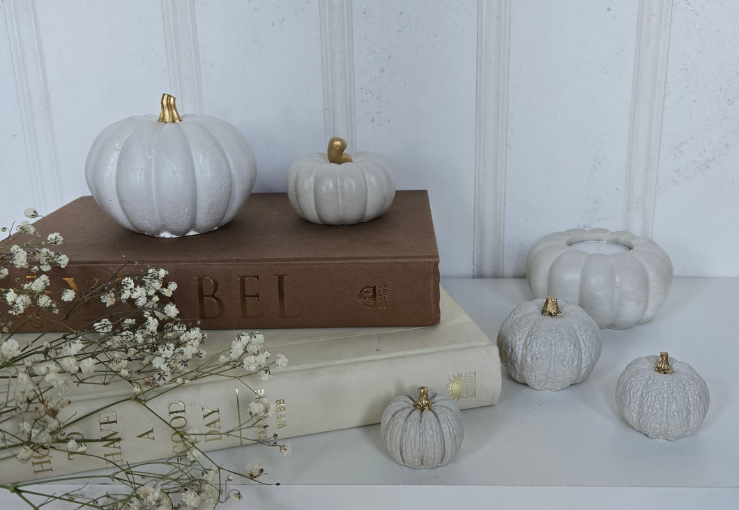 Pumpkin Decor- White