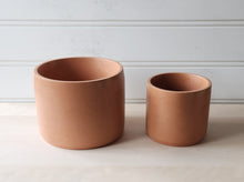 Load image into Gallery viewer, Cylinder Planter- 5&quot; and 7&quot; Terracotta
