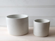 Load image into Gallery viewer, Cylinder Planter- 5&quot; and 7&quot; White
